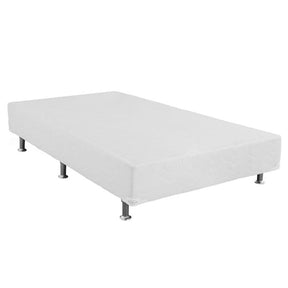 Conjunto Cama Box Light com Colchão Solteiro Molas Ensacada Freedom (32x88x188) Branco