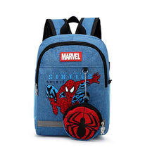 Mochila Infantil+ Bolsa de Moedas Homem-Aranha/Capitão América