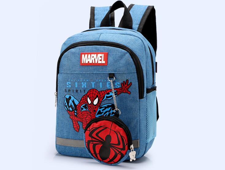 Mochila Infantil+ Bolsa de Moedas Homem-Aranha/Capitão América