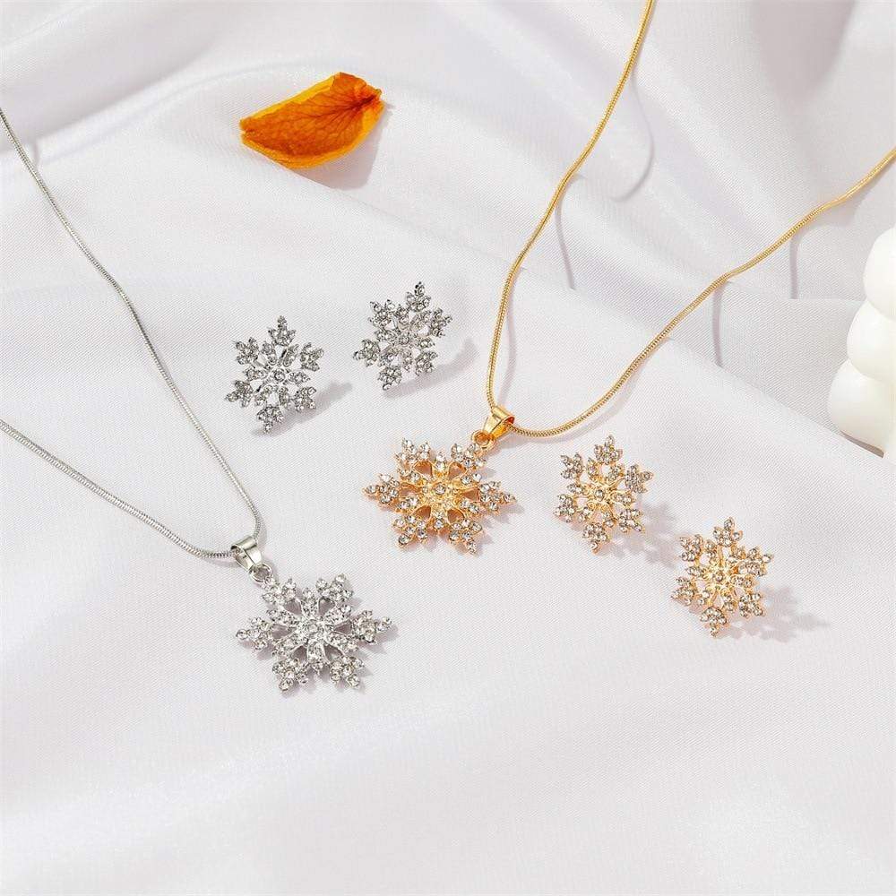 Conjunto com Colar e Brincos Floco de Neve